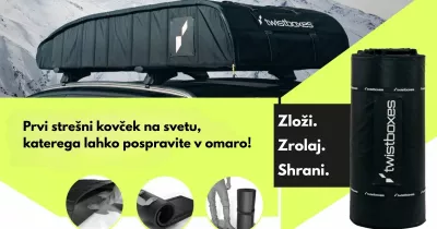 Kuti bagazhi për tavan makine Werollit Foldable Roof Box 520L, 520 L, e palosshme, ngarkesë max 75 kg, e zezë, me set montimi