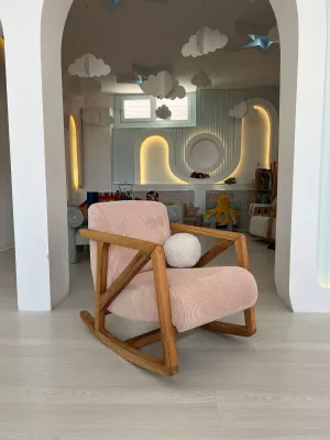 Karrige lëkundëse Wing, Atelier del Sofa, NiniMini, rozë