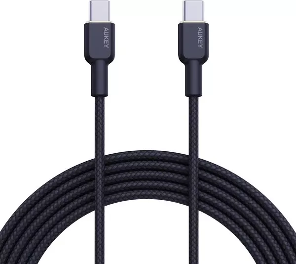 Kabllo AUKEY CB-NCC1 USB-C Type-C PD 60W 3A 1m Nylon e Zezë