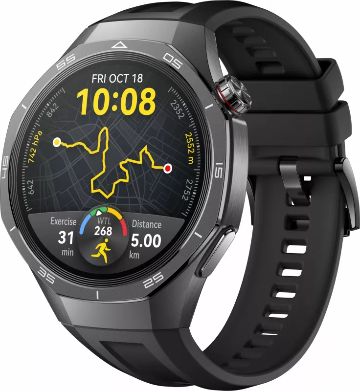 Smartwatch Huawei WATCH GT5 Pro 46mm, AMOLED, GPS, Ngjyrë e zezë