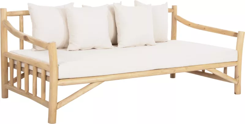 Divan TORC FH9339 dru tik natyral-bardhë 210x100x80H