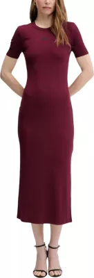 Fustan për femra Calvin Klein Jeans MODAL RIB SS DRE LV044C902G, bordo