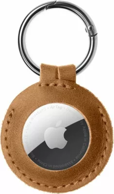 Mbështjellës Fixed për AirTag FIXWAT-C2-BRW lëkurë gjedhi italiane me keychain, kafe