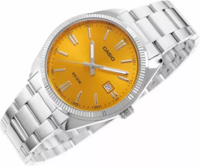 Orë dore për meshkuj Casio, argjendtë