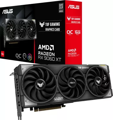 Kartelë grafike ASUS TUF Gaming RX 9060 XT 16GB GDDR6 e zezë