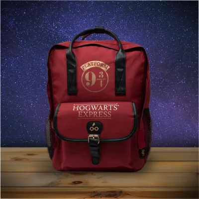 Çantë shpine BLUE SKY Harry Potter Premium Platform 9 ¾, ndarje për laptop, poliester 900D, burgundy