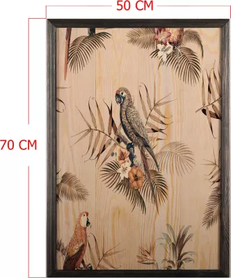 Pikturë dekorative me kornizë druri, Bird Heaven XL, shumëngjyrëshe, Wallity, 50x70cm