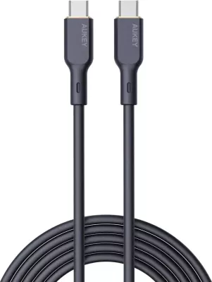 Kabllo AUKEY CB-SCC101 USB-C Type-C PD 100W 5A 1m Silikon, e Zezë