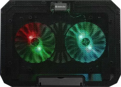 Ftohës laptopi, Defender, NS-510, 15.6", 2x ventilator 14 cm, 2x USB, RGB, i zi