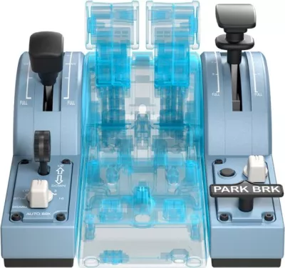 Modul shtesë throttle Thrustmaster TCA Quadrant Add-On Airbus Edition, 2 copë, blu