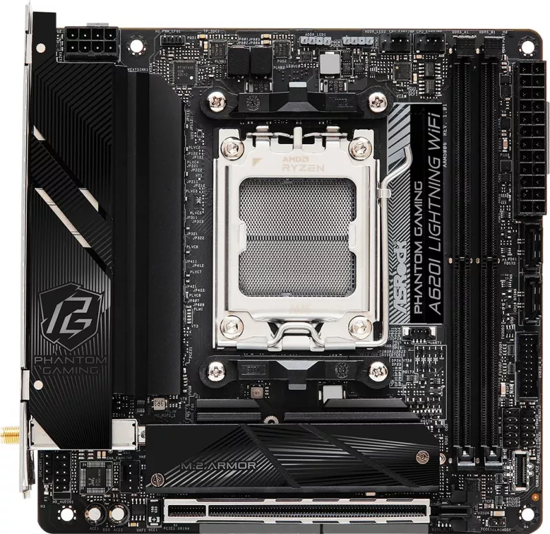 Pllakë amë ASRock A620I Lightning WiFi, AMD, Socket AM5, DDR5, 96 GB, e zezë