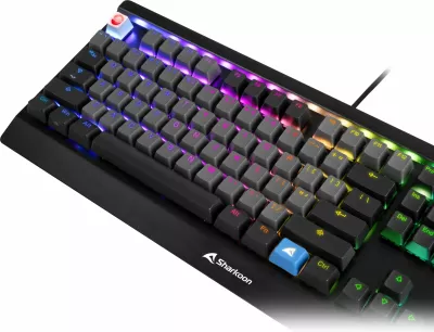 Taste mekanike Sharkoon SKILLER SAC20, 114 copë, ANSI, zeza