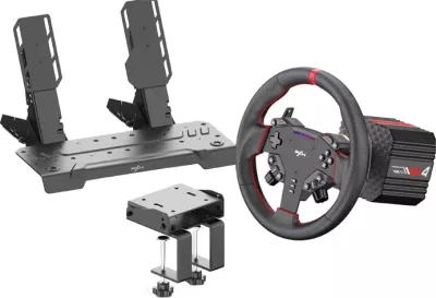 Set timon garash me Direct Drive, PXN VD4 Bundle EU, 4 Nm, encoder 24-bit, timon 11 inch, pedale të rregullueshme, me kabllo, e zezë/e kuqe, set
