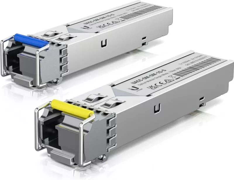 Modul transceiver Ubiquiti UACC-OM-SM-1G-S-2, Fiber optic, 1250 Mbit/s, SFP, Inoks, 2 copë