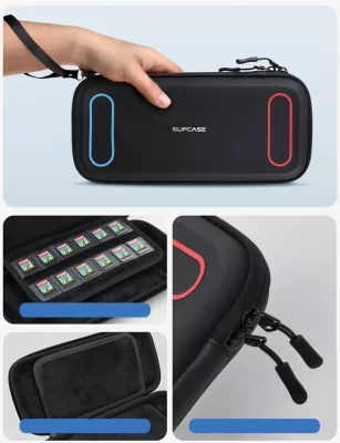 Mbështjellës Supcase Carrying Mini për Nintendo Switch, i zi