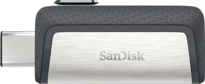 USB flash drive SanDisk Ultra Dual Drive USB Type-C 32 GB, e zezë, argjendtë