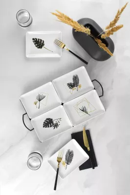 Set pjatash shërbimi, shumëngjyrëshe, 18 copë, Hermia Concept, TAN18Y643011122