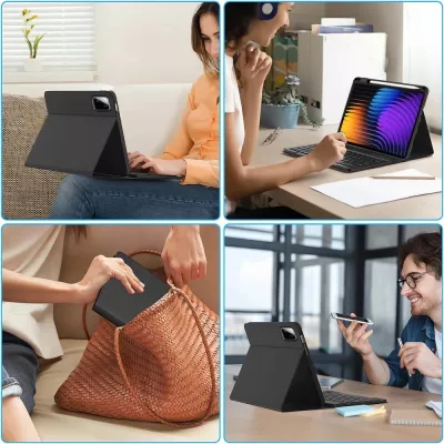 Mbështjellës me tastierë Bluetooth Tech-Protect SC Pen për Xiaomi Pad 7 / 7 Pro, i zi