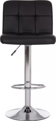 Karrige për bar rrotulluese DIANA, lëkurë PU e zezë, metal krom, FH202.21, 44x52x109cm, set prej 2 copë