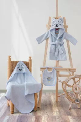 Set për larje bebe, ari, ngjyrë kaltër