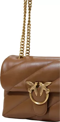 Çantë krahu për femra Pinko Love Puff Classic CL Sheep Nappa 100038 A0F2, ngjyrë lëkure