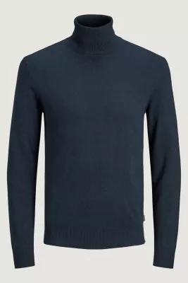 Xhemper për meshkuj Jack & Jones JJEEMIL Knit Roll Neck STS 12157417, blu [Madhësia: M]