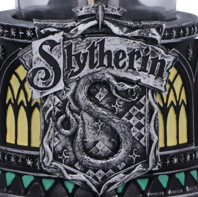 Mbajtëse qiriu NEMESIS NOW Harry Potter Slytherin Tea Light 8 cm, e zezë/jeshile