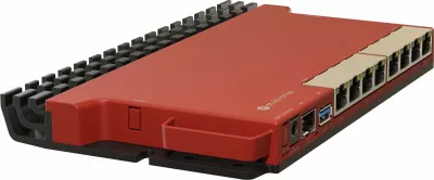 Ruter MikroTik L009UiGS-RM 8x Gigabit, 1x SFP 2.5G, USB, PoE, Rack 1U, kuqe/zezë