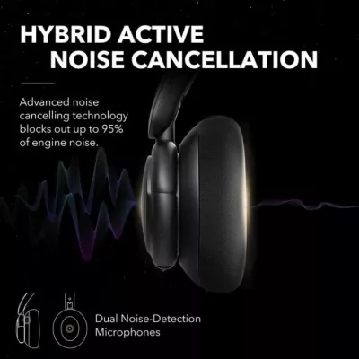 Kufje wireless ANKER Soundcore Life Q30, Active Noise Cancellation (NC), 2x40mm, AUX, zezë, set me kasë + kabllo