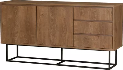 Set mobiljesh për dhomë dite Skye Decor, Laxus Takım 19, ngjyrë arre dhe e zezë