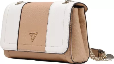 Çantë crossbody për femra Guess Noelle II HWZG96 72210, bezhë-bardhë
