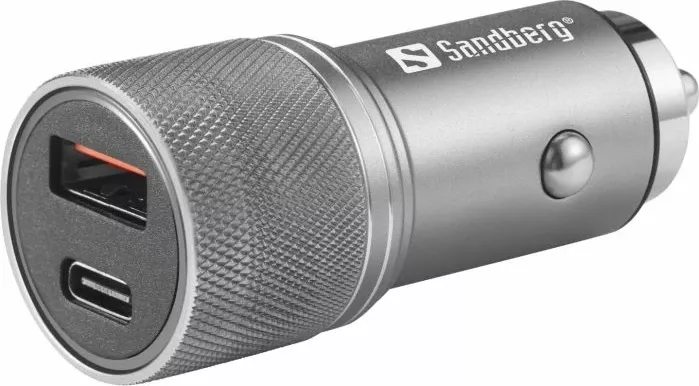 Karikues veture Sandberg 441-50 48W 1x USB-C PD + 1x USB-A QC3.0, argjend