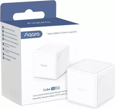 kontroller i zgjuar kub, AQARA Cube T1 Pro, CTP-R01, Zigbee 3.0, 6 gjeste, bateri deri 2 vjet, i bardhë