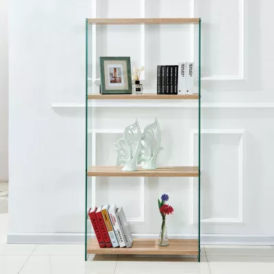 Raft librash nga xhami dhe rafte nga mdf 76X30X165 FH8092