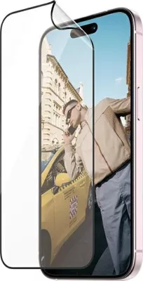 Xham mbrojtës PanzerGlass Matrix Ultra-Wide-Fit për iPhone 15 me pozicionues