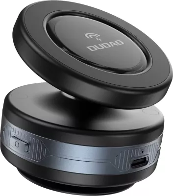 Mbajtës makine me karikues wireless 15W, Dudao F24MAX, MagSafe, kupë thithëse automatike, USB-C, i zi