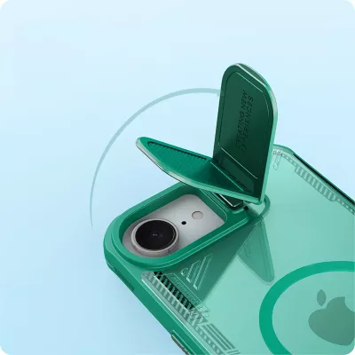 Mbështjellës Nillkin Iceblade Prop Magnetic për iPhone 16e, me kapak kamere dhe mbajtëse, Jeshil