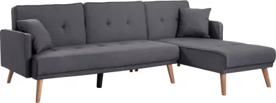 Kënd divan shtrat majtas/djathtas FH3127.01, ngjyrë gri e errët, 263x93 - 155x79 cm