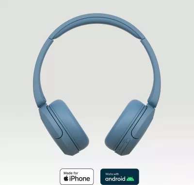 Kufje SONY WH-CH520L wireless, Bluetooth 5.2, 50 orë, blu