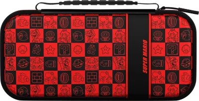 Kuti udhëtimi për Nintendo Switch PDP Switch Travel Case Plus Mario Icon Glow in the Dark, e kuqe/zezë