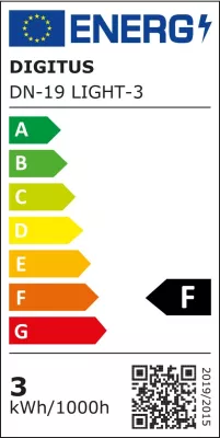 Ndriçues LED Digitus, 3W, 270lm, 304mm, për kasë rrjeti, alumini