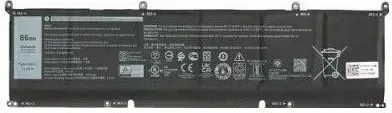 Bateria Dell 86WHR 6 Cell Lithium Ion e zezë