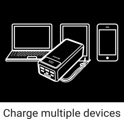 Powerbank Sandberg 420-75 USB-C PD 130W 50000mAh, e zezë, set me 2 kabllo