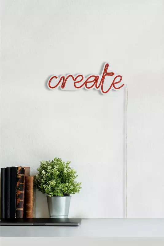 Dritë dekorative plastike LED, 'create', ngjyrë e kuqe