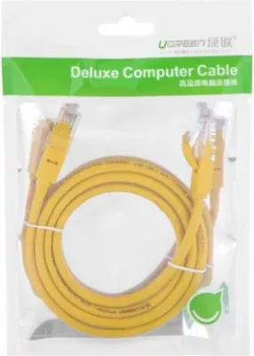 Kabllo LAN UTP UGREEN Cat5e 1m RJ45 e verdhë, polybag