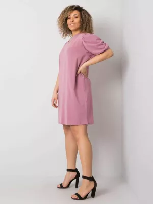 Fustan pambuku për femra BASIC FEEL GOOD, dusty pink