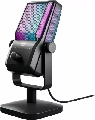 Mikrofon tavoline Cherry Ngale R, USB, 24 bit, 96 kHz, RGB, i zi