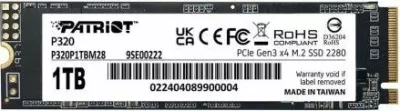 SSD Patriot P320 512GB M.2 2280 PCIe Gen3 x4 NVMe