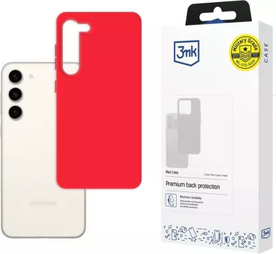 Mbështjellës 3mk Matt Case për Samsung Galaxy S23 Plus, TPU, i kuq mat (strawberry)