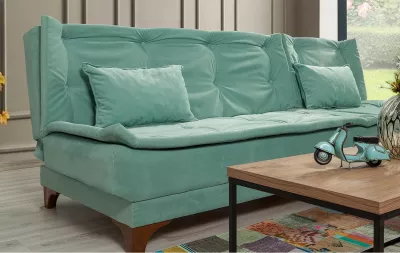 Kënd-sofë krevati Atelier del Sofa, kënd i djathtë, ngjyrë deti e gjelbër